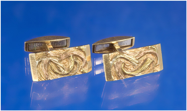 Appraisal: Pair of ct Gold Cufflinks Fully hallmarked grammes