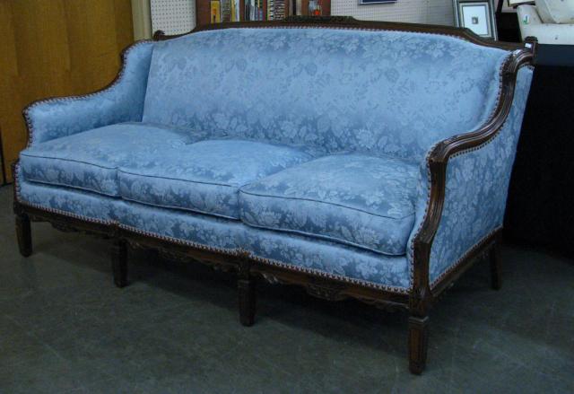 Appraisal: Vintage French Style Carved Mahogany Sofa circa - with nail