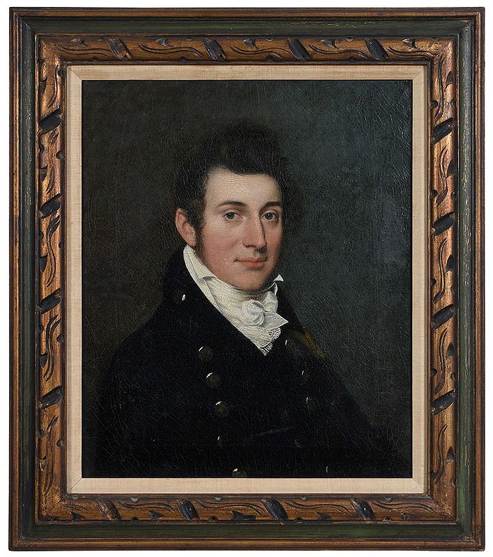 Appraisal: American School Naval Portrait Early th century Portrait of Raymond