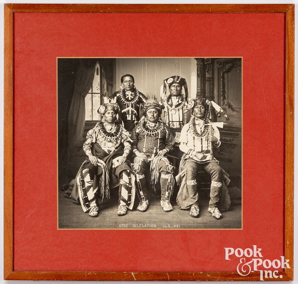 Appraisal: Native American Indian photo of Otoe Delegation Native American Indian