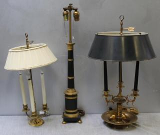 Appraisal: Quality Lighting Grouping to Inc Builloitte Lamps and a Column