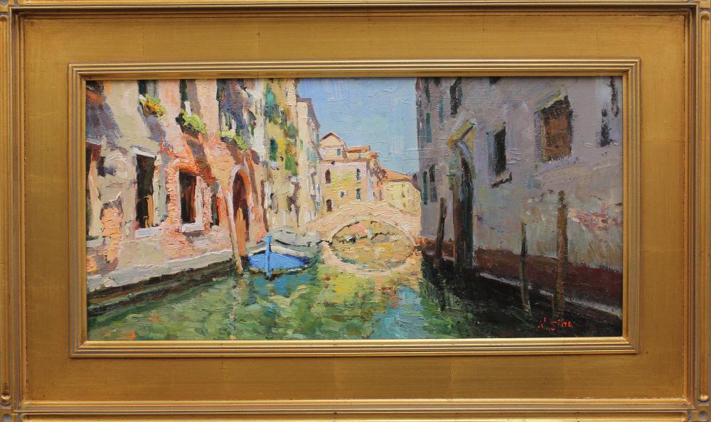 Appraisal: NICK STOQ United States st century oil on board Venice