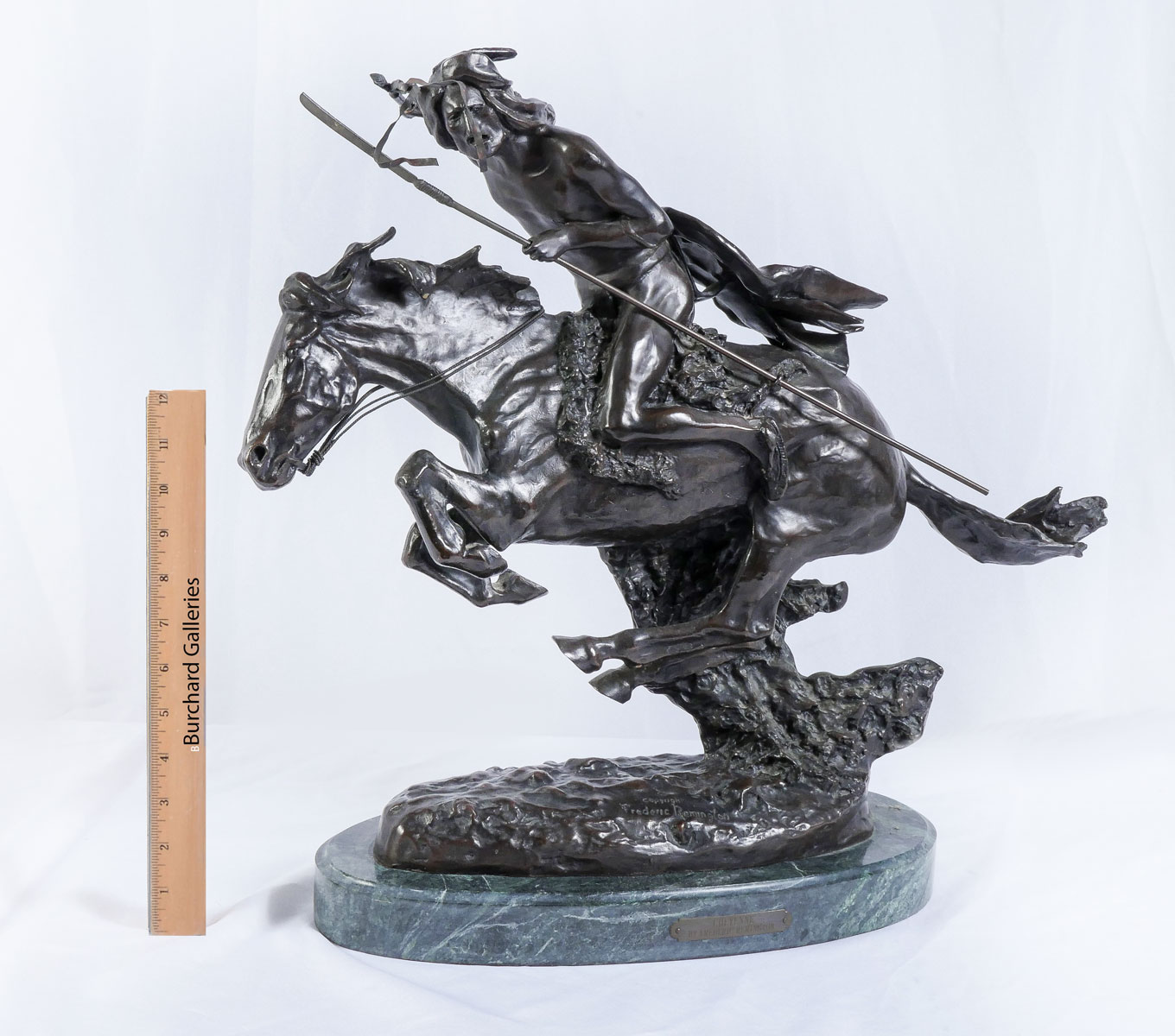 Appraisal: BRONZE NATIVE AMERICAN ''CHEYENNE'' AFTER REMINGTON '' in height ''