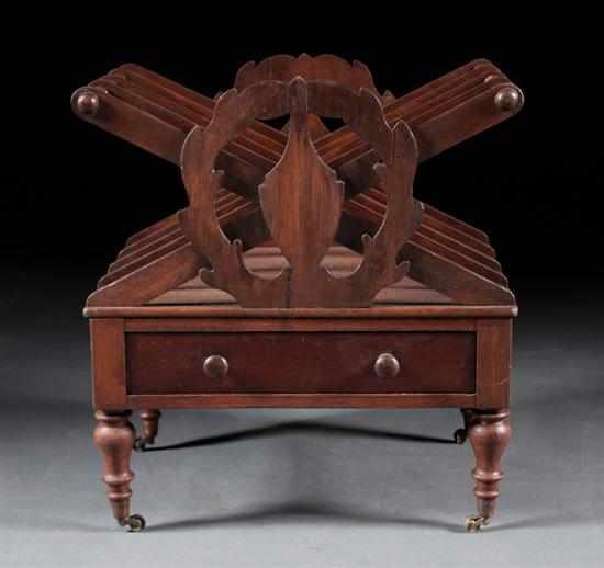 Appraisal: Regency mahogany canterbury early th century four individual sections with