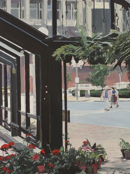 Appraisal: Jane Harrer Ritchie American - North Street Flower Shop Geraniums