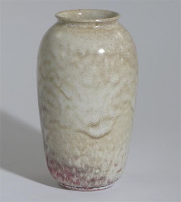 Appraisal: A Ruskin Pottery high-fired stoneware vase shouldered form covered in