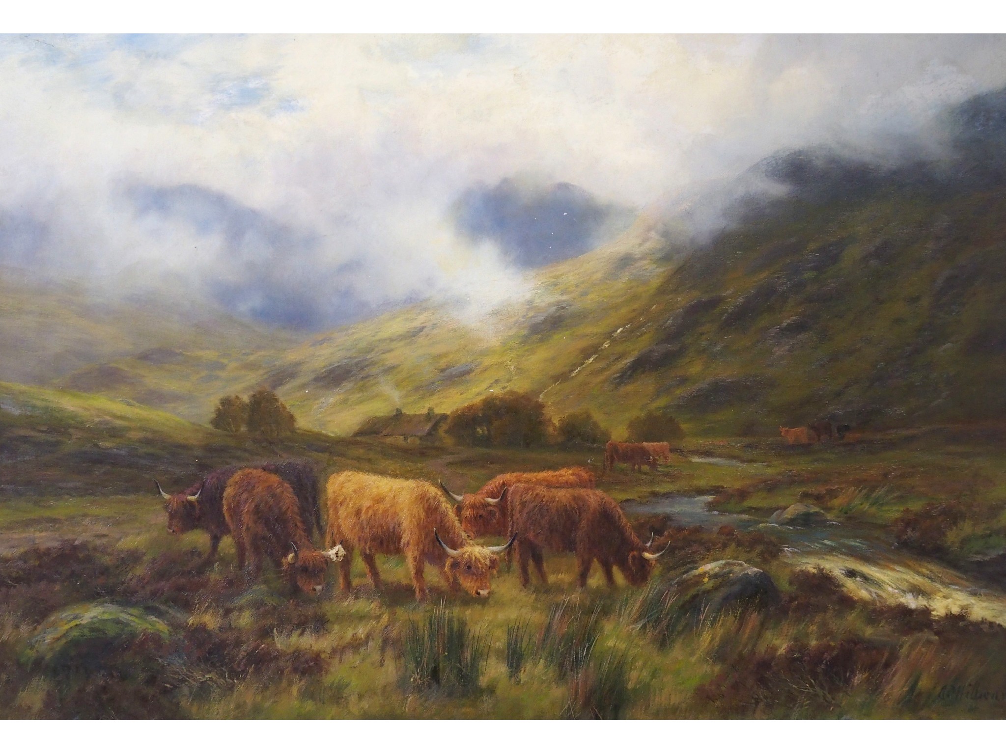 Appraisal: Attributed to LOUIS BOSWORTH HURT British - HIGHLAND CATTLE IN