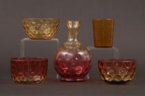 Appraisal: A Grouping of Amberina Glassware This grouping of Amberina glass