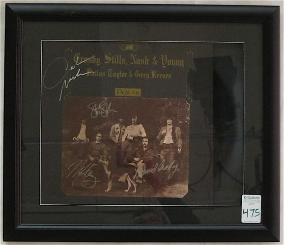 Appraisal: AUTOGRAPHED ALBUM DEJA VU BY CROSBY STILLS NASH YOUNG In