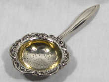 Appraisal: An Eastern European silver tea strainer