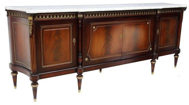 Appraisal: French Louis XVI style breakfront mahogany sideboard late th c