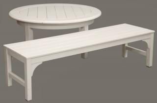 Appraisal: PC WEATHEREND PATIO FURNITURE Oblong Backless Bench and Low Round