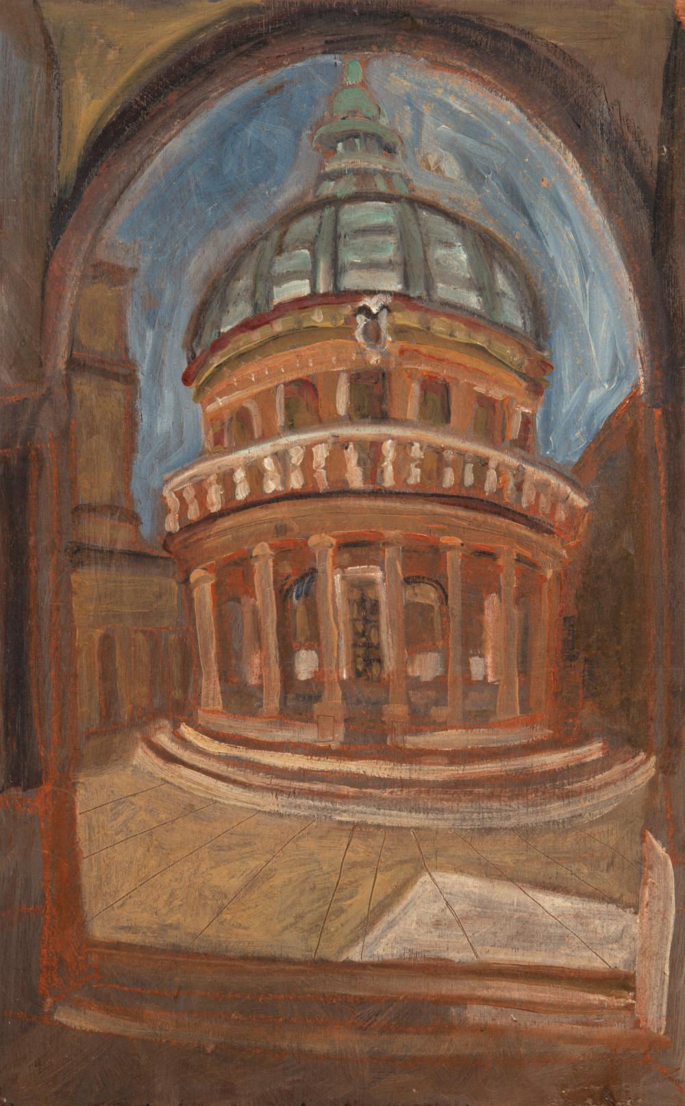 Appraisal: Mario Villa Nicaraguan New Orleans - Basilica oil on panel