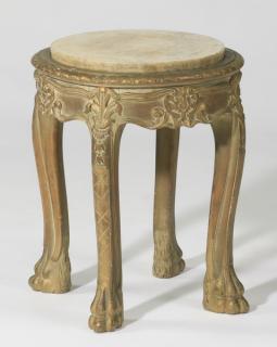 Appraisal: French Empire style marble top side table Early th century