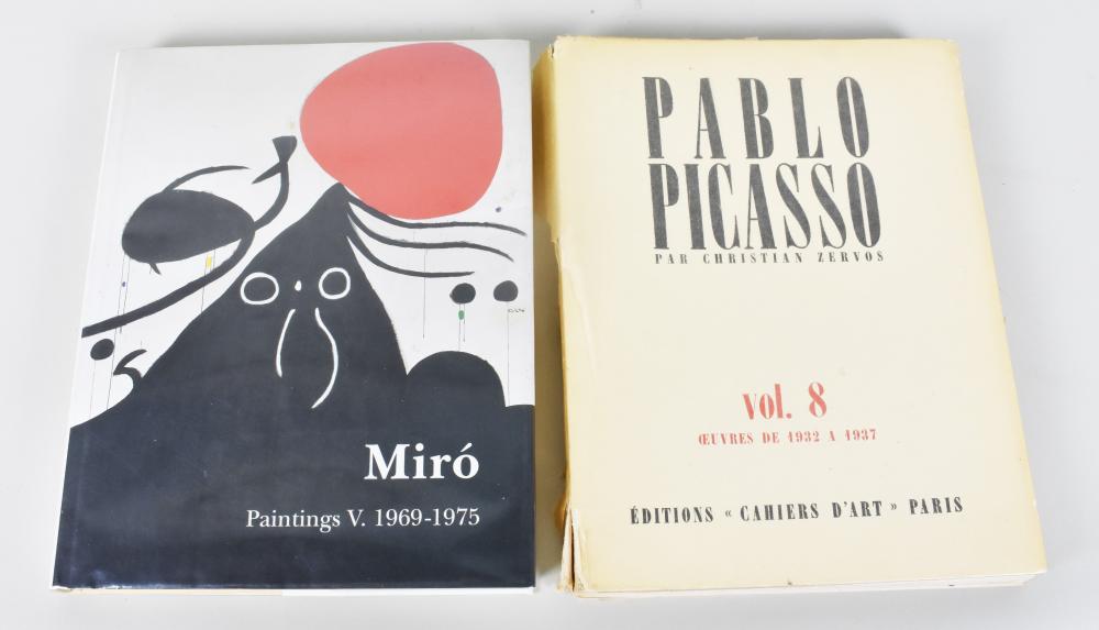 Appraisal: TWO CATALOG RAISONEE BOOKS FOR PABLO PICASSO JOAN MIRO Christian