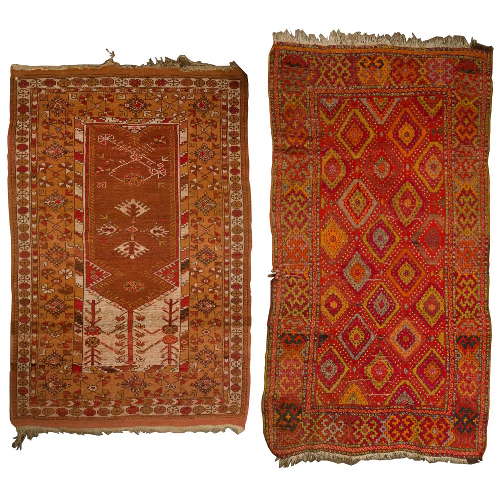 Appraisal: AREA RUG ASSORTMENT items including a Turkish Melas prayer rug