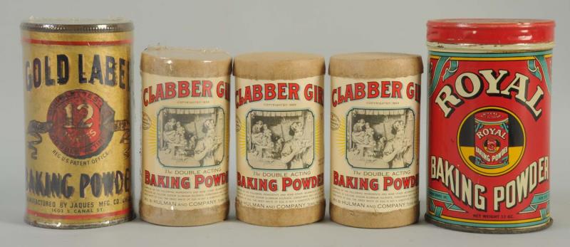 Appraisal: Lot of Baking Powder Containers This lot includes a Royal