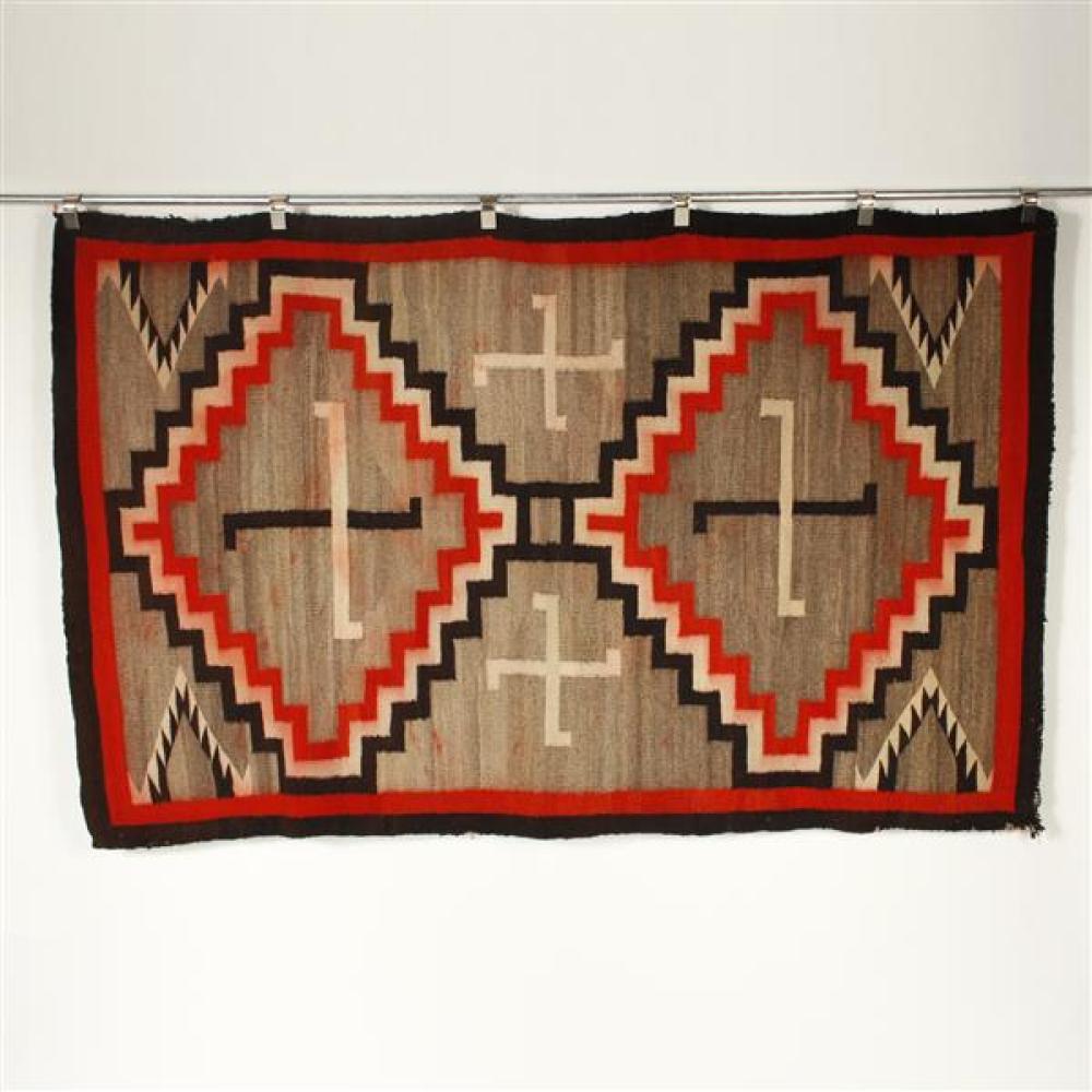 Appraisal: LARGE NATIVE AMERICAN INDIAN KLAGETOH 'WHIRLING LOGS' RUG IN RED