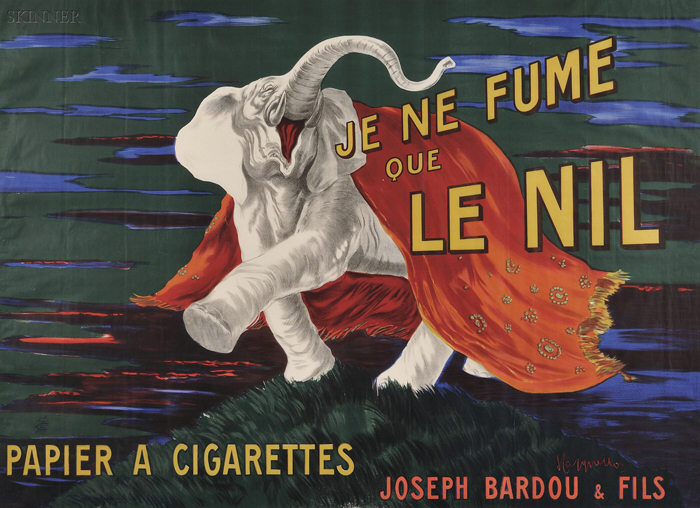 Appraisal: Leonetto Cappiello French - Je ne fume que le nil