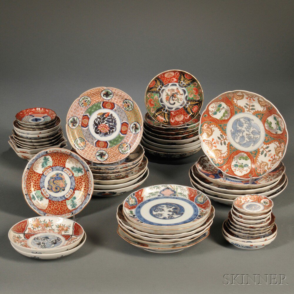 Appraisal: Forty-nine Imari Ware Plates Japan th century of assorted size