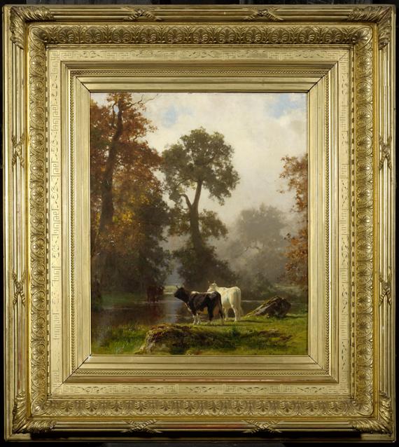 Appraisal: BONHEUR AUGUSTE FRANCOIS Bordeaux - Bellevue Landscape with a forest