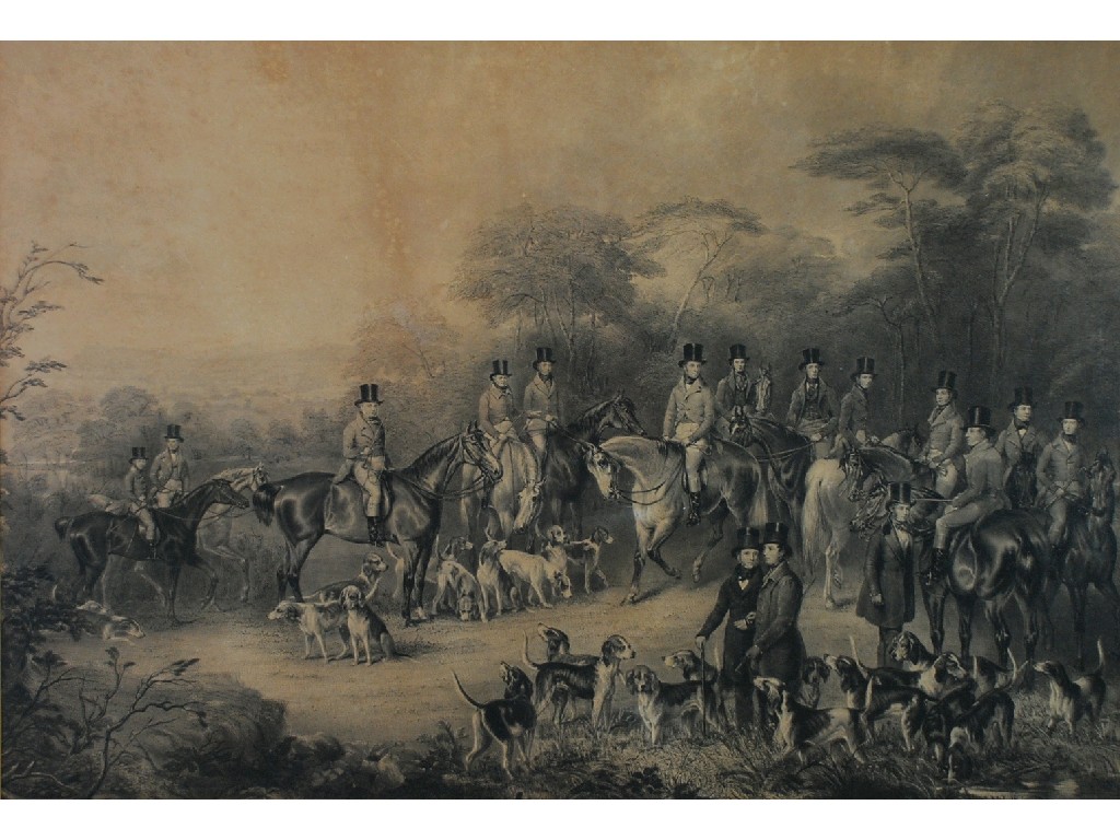 Appraisal: MEZZOTINT ENGRAVING mid nineteenth century The Bury Hunt x cm