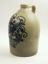 Appraisal: JUG - Three gallon stoneware jug with applied handle incised