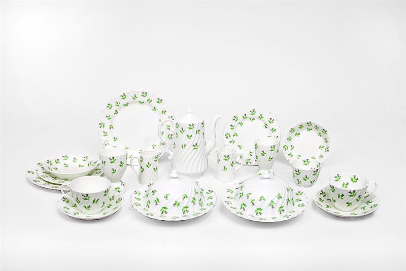 Appraisal: Aynsley Bone China Breakfast Set for Two Comprising a coffee