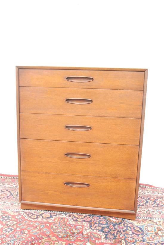 Appraisal: CHEST A mid th C Danish style modern design tall