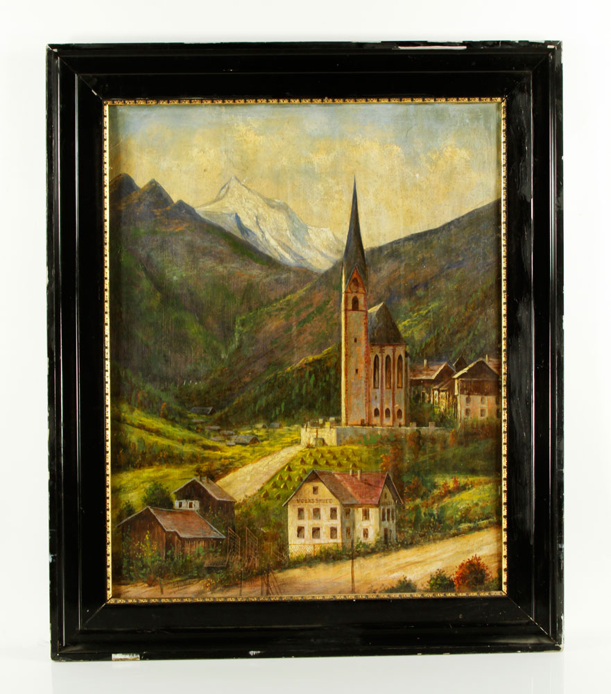 Appraisal: - Volks Shute O B Alpine scene th century oil