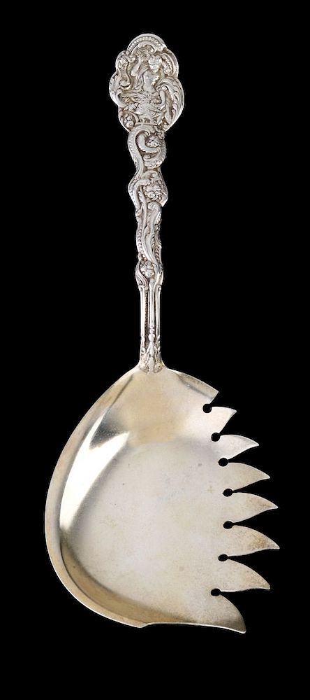 Appraisal: GORHAM VERSAILLES STERLING SILVER MACARONI SERVER A Gorham Versailles pattern