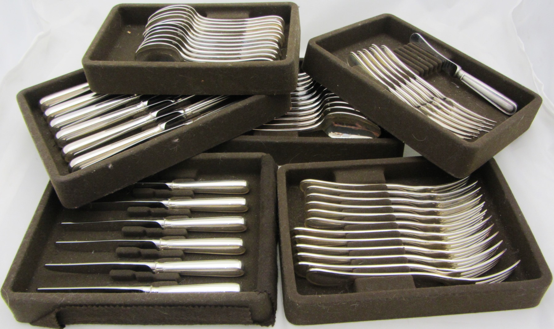 Appraisal: Christofle French plated table flatware comprising six steel bladed small