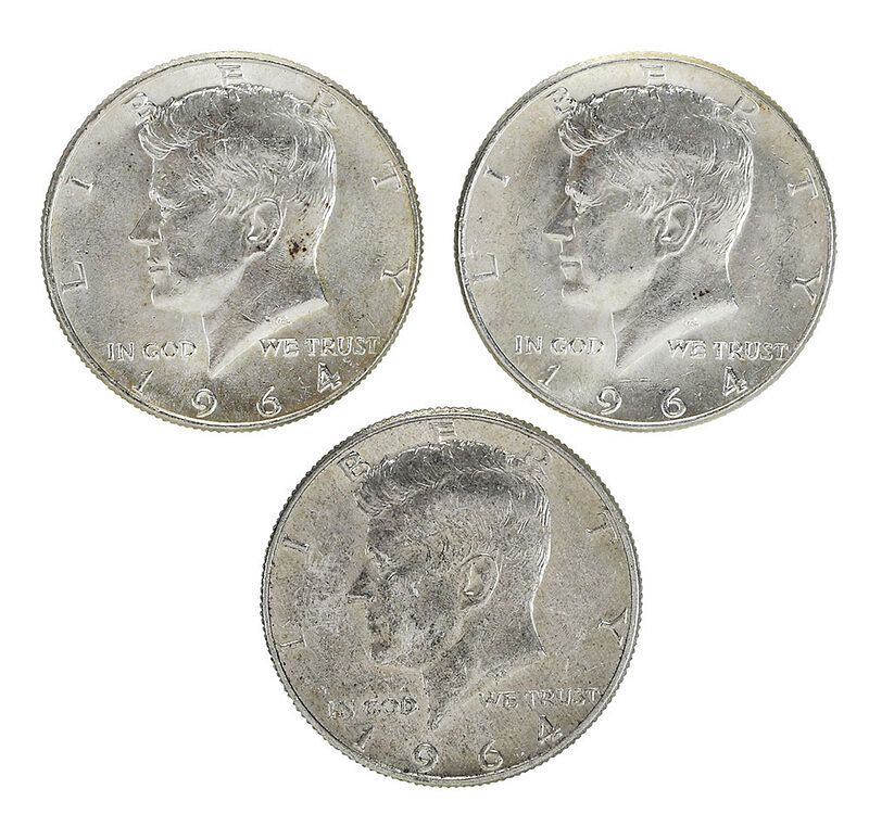 Appraisal: Silver Kennedy Half Dollars one year type in composition silver