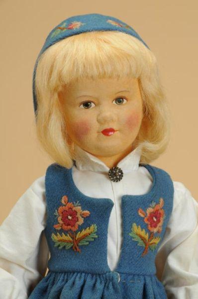 Appraisal: Ronnaug Pettersen Doll Norway ca pressed felt head with handpainted