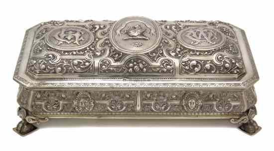 Appraisal: A Scottish Silver Box Alexander Son Glasgow the hinged lid