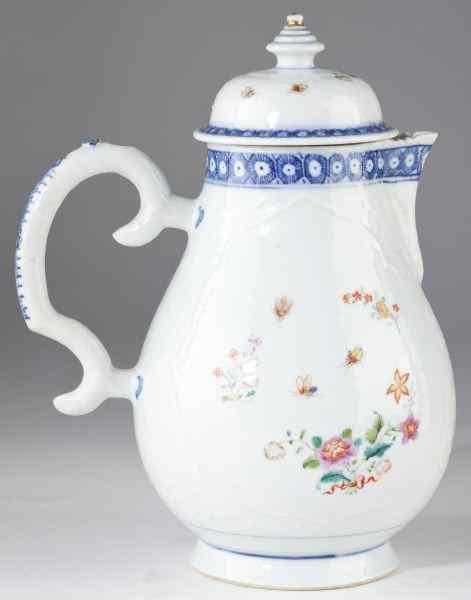 Appraisal: Chinese Export Porcelain Hot Milk Jugwith original lid late th-early