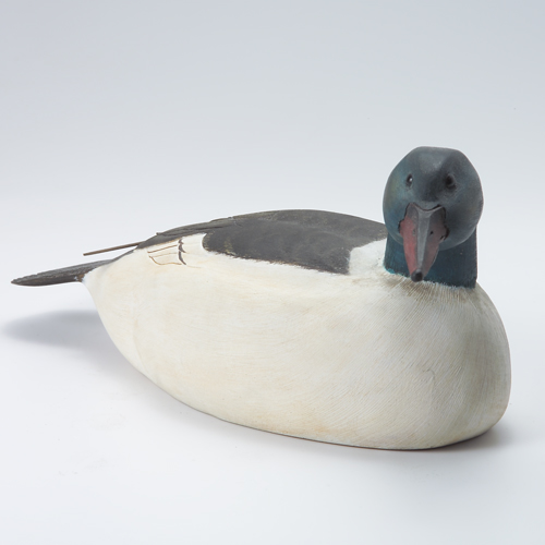 Appraisal: Duck decoy th c American folk art male common merganser