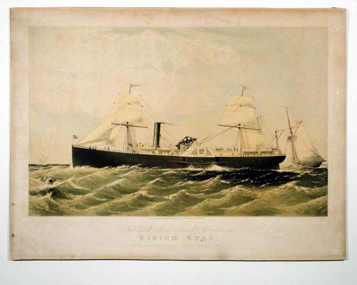 Appraisal: NEW YORK MAIL STEAMSHIP COMPANY'S STEAMER RISING STAR Large-folio chromolithograph