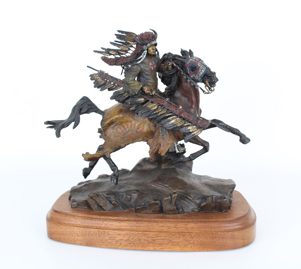 Appraisal: Ken Payne - Native American Bronze Ken Payne American -