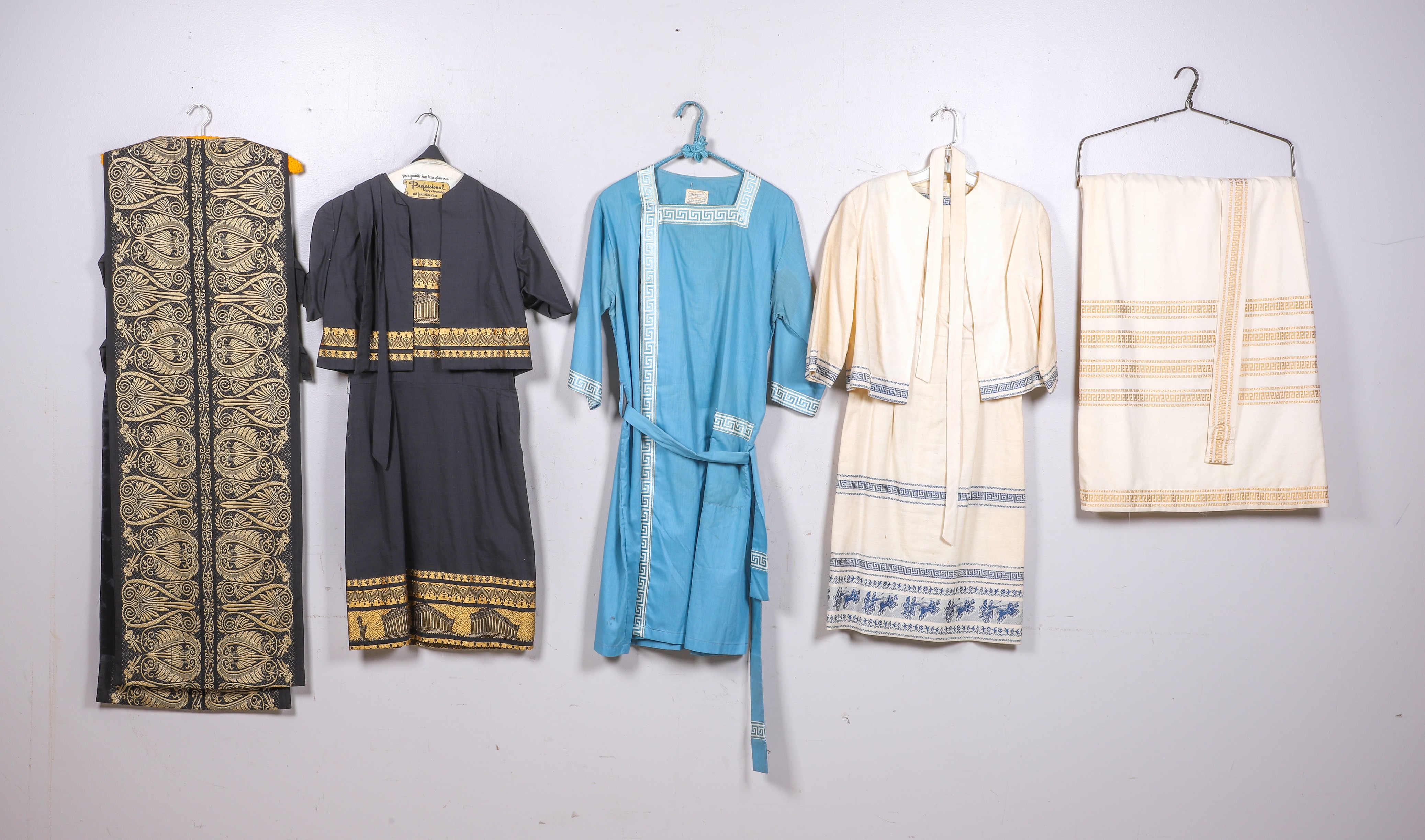 Appraisal: 's Greek and ethnic garments to include cream cotton dress