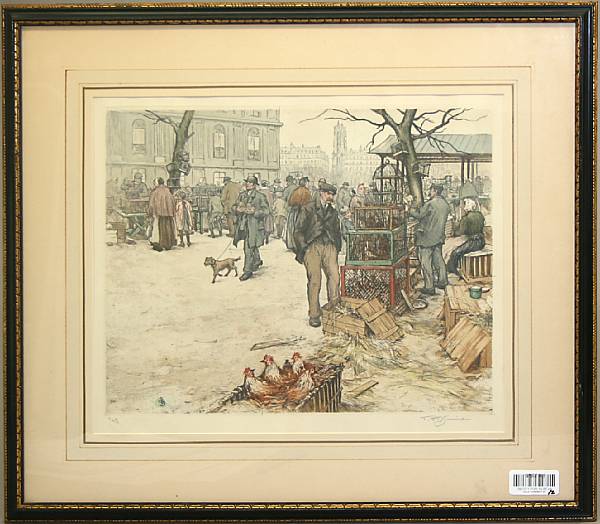 Appraisal: A pair of framed colored prints of Parisian cityscapes T