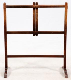 Appraisal: TH CENTURY MAHOGANY QUILT RACK H '' W '' D