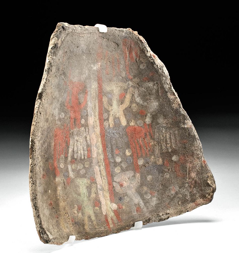 Appraisal: Chucu Polychrome Pottery Plaque Originally Listed At Pre-Columbian Southern Peru