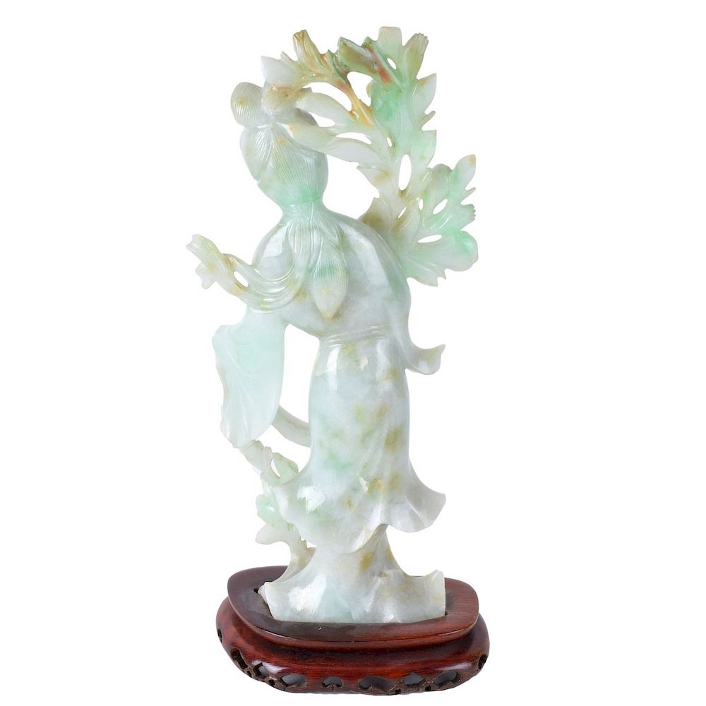 Appraisal: Chinese Jade Guan Yin Chinese Carved Jade Guan Yin Sculpture