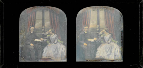 Appraisal: PHOTOGRAPHER-IN-ORDINARY TO QUEEN VICTORIA CLAUDET ANTOINE - Stereoscopic daguerreotype of