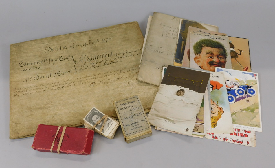 Appraisal: A quantity of ephemera to include two thC indentures various