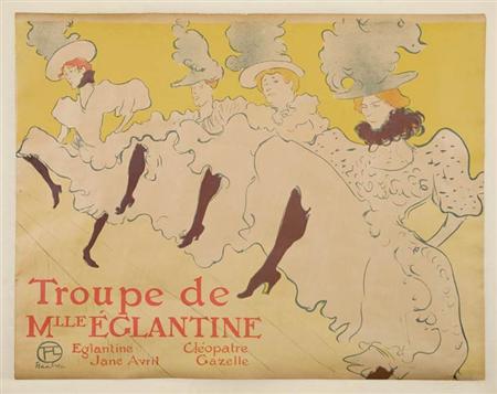 Appraisal: Henri de Toulouse-Lautrec LA TROUPE DE MADEMOISELLE EGLANTINE Color lithograph