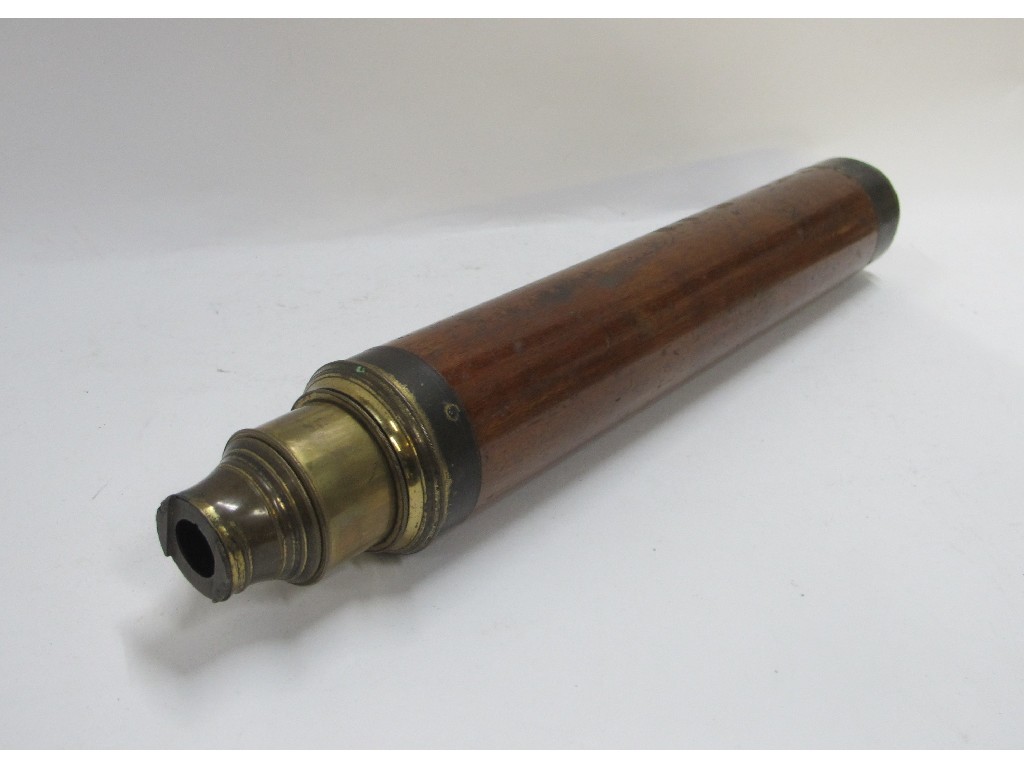 Appraisal: An oak and brass telescope def