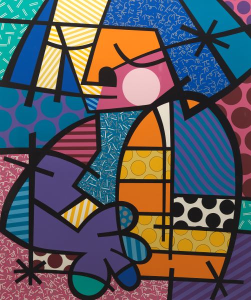 Appraisal: ROMERO BRITTO AMERICAN BRAZILIAN B x image size x Dusk