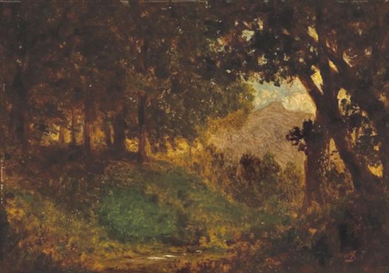 Appraisal: JOHNSON DAVID American - Autumn Landscape oil on board on